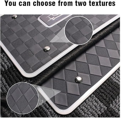Customizable Car Floor Mats Lights, Customize Personalized Logo Car Floor Mats Light Waterproof RGB LED Neon Lamp App Control Adjustable Flashing Mode Universal Car Interior Foot Mat Decoration Light
