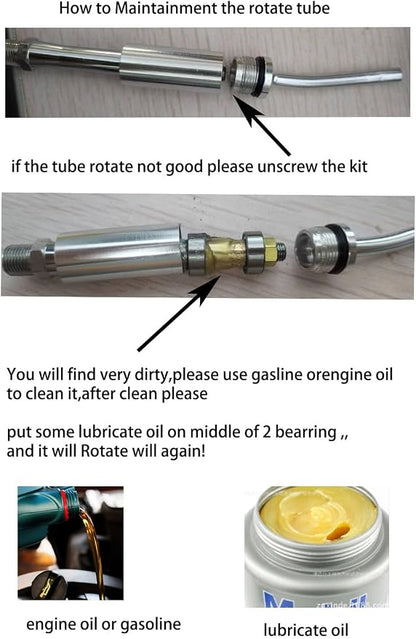 Aluminum Tube Japanese bearring Inside Rotate Replacement Part for Black z-020 Car Interior Spraying Cleaning Gun Air Blow Out Tool