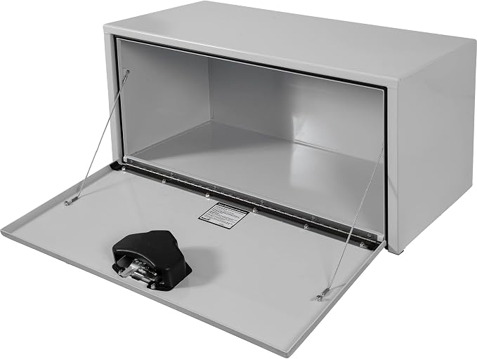 Buyers Products 1702405 White Steel Underbody Truck Tool Box, 18 x 18 x 36, Made in USA, 14 Ga Steel, Locking Stainless Latch, Weather-Resistant, Powder-Coated, Secure Storage for Work Trucks