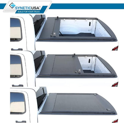 Syneticusa MR Retractable Truck Bed Cover for Ford F-250 F-350 Super Duty 2008–2026 | 6’10” Bed | Aluminum Hard Tonneau Cover | One-Person Installable, Easy Installation | Waterproof, Low-Profile