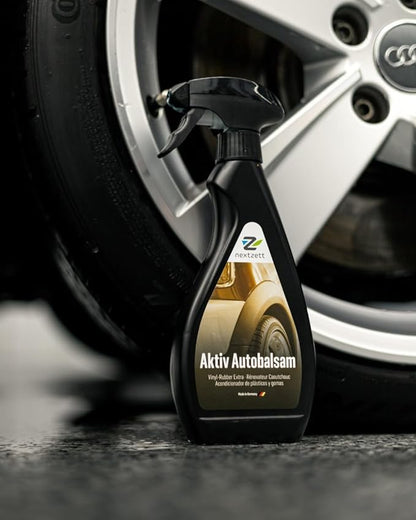 nextzett Vinyl-Rubber Extra "Aktiv Autobalsam" – Vinyl Cleaner, Rubber Trim Restorer, and Tire Protectant for Cars – 16.9 fl oz