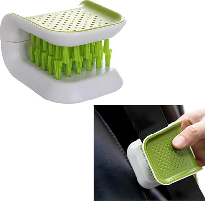 Sun Walker Car Seat Belt Cleaning Brush, Non-Slip Double-Sided Bristle Seatbelt Detailing Tool, Multifunctional Closable Safety Belt Washing Brush Kitchen Tableware Cleaner