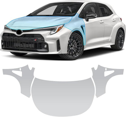 for Toyota Corolla GR 2023-2024 TPU Clear 9Mil Pre-Cut Paint Protection Film Car Vinyl Wrap,PPF Transparent Protective Anti-Scratch Self Adhesive Waterproof Car Wrap Film,for Hood Film