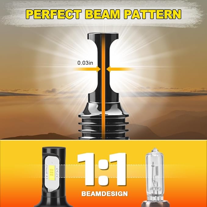 Light Bulbs Fit for 2022-2023 Chevrolet Silverado 1500 2500 3500HD H9 High Beam H11 Low Beam 5202 Fog Light Ultra-bright with Cooling Fan 15000 RPM Plug and Play Pack of 6