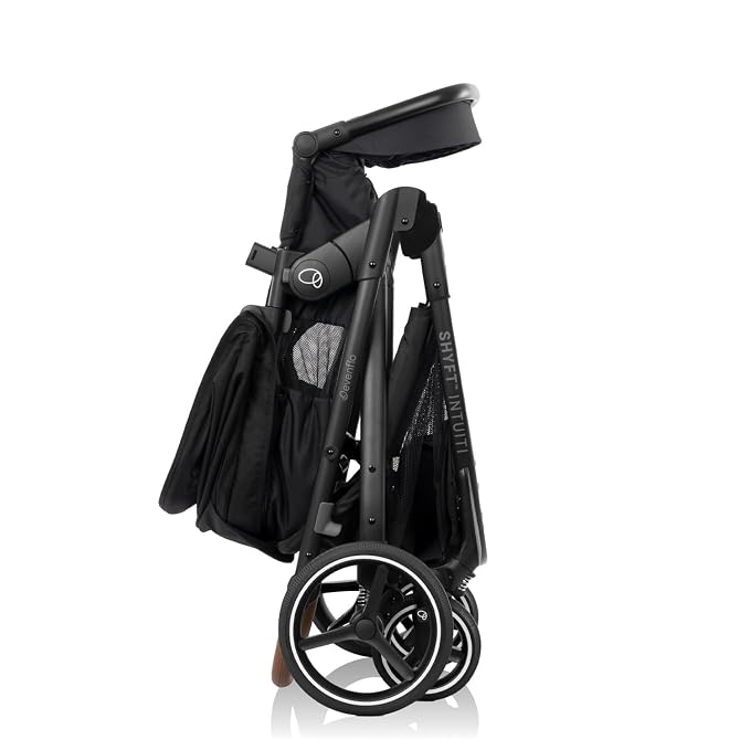 Evenflo Shyft Intuiti Travel System Featuring LiteMax NXT Preemie and Infant Car Seat with SensorySoothe (Eclipse Black)