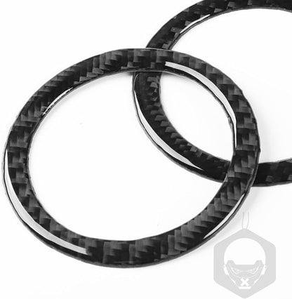 NVCNX Real Premium Carbon Fiber for Toyota 2nd Gen Tacoma Accessories 2005-2015 2006 2007 2008 2009 2010 2011 2012 2013 2014 Car Door Speaker Ring Cover Interior Trim Sticker Decal 2PCs