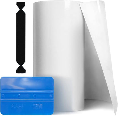 VViViD Satin Clear Paint Protection Bulk Vinyl Wrap Film 12 Inches x 72 Inches Including 3M Squeegee and Black Felt Applicator