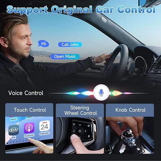 Carlinkit FireDrive Link Pro Car TV Converter, Wireless CarPlay Adapter with HDMI for Fire TV Stick Streaming, Convert Wired CarPlay to Wireless Android Auto & Apple CarPlay Dongle, Plug & Play