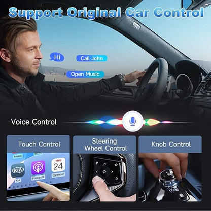 Carlinkit FireDrive Link Pro Car TV Converter, Wireless CarPlay Adapter with HDMI for Fire TV Stick Streaming, Convert Wired CarPlay to Wireless Android Auto & Apple CarPlay Dongle, Plug & Play