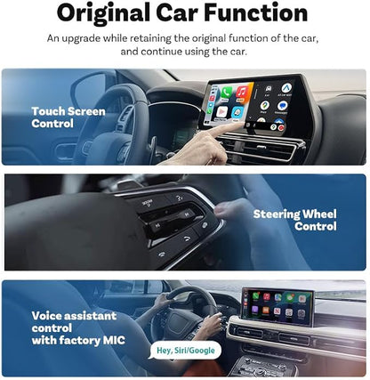 2026 Upgraded Mini Wireless CarPlay Adapter for Porsche Cayenne Macan Panamera 2022-2025, Plug & Play Wireless Android Auto for iPhone & Android, Auto Reconnect