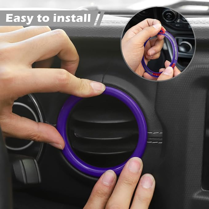 for Wrangler JL Interior Trim Kit Purple Dashboard for Jeep Wrangler JL JLU Gladiator JT 2018-2023 Purple Interior Accessories 21pcs