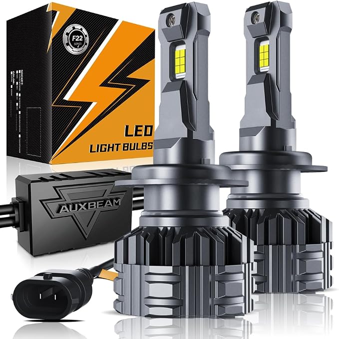 Auxbeam H7 Fog Light, F22 Series H7 Powersports, 6500K 110W 24000LM 700% Brighter Light For UTV ATV Offroad Vehicles, May Need Adapters