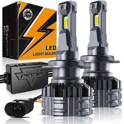 Auxbeam H7 Fog Light, F22 Series H7 Powersports, 6500K 110W 24000LM 700% Brighter Light For UTV ATV Offroad Vehicles, May Need Adapters