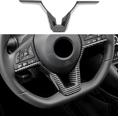 Carbon Fiber Style Kit Car Steering Wheel Trim Cover Panel for Nissan Altima 2019 2020 2021 2022 2023 2024 2025 2026 Auto Interior Decorations Accessories Protection Covers
