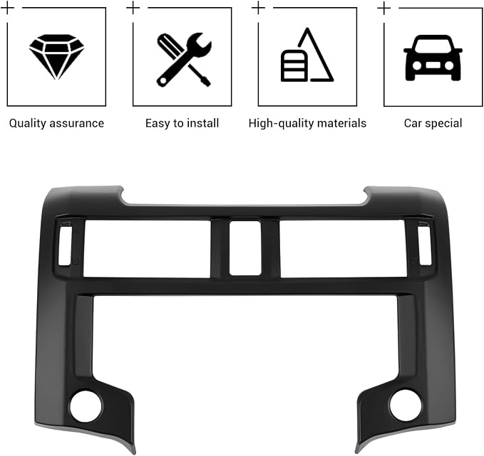 Hoolcar Dashboard Center Console Navigation Trim Panel Decoration GPS Interior Cover Trim Accessories Compatible with 2020-2023 2024+Toyota 4Runner, Matte Black