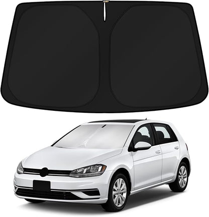 KUST Windshield Sun Shade for 2013-2020 2021 VW Volkswagen Golf GTI/e-Golf/Golf R Accessories Sunshade Sun Protector Foldable Block Your UV Rays