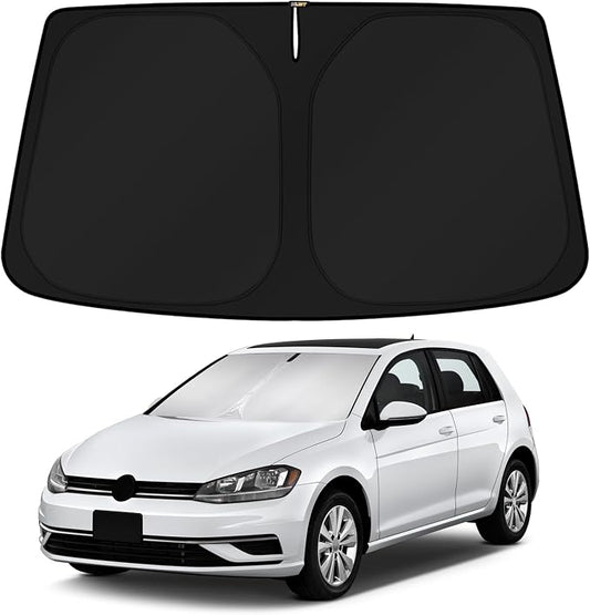 KUST Windshield Sun Shade for 2013-2020 2021 VW Volkswagen Golf GTI/e-Golf/Golf R Accessories Sunshade Sun Protector Foldable Block Your UV Rays