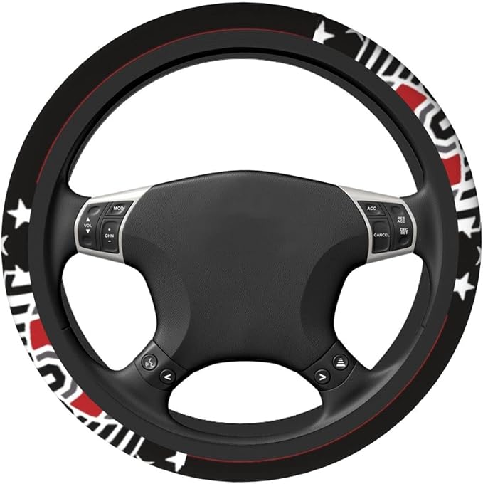 The Universal Elastic Steering Wheel Protective Cover Ohio State is Heat-Resistant and Non-Slip Suitable for Most Vehicles