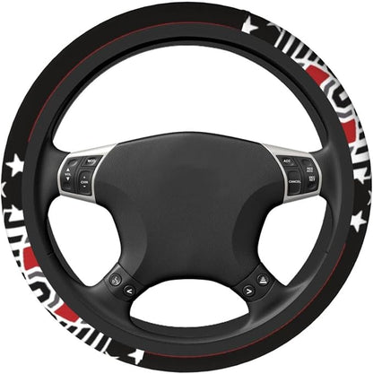 The Universal Elastic Steering Wheel Protective Cover Ohio State is Heat-Resistant and Non-Slip Suitable for Most Vehicles