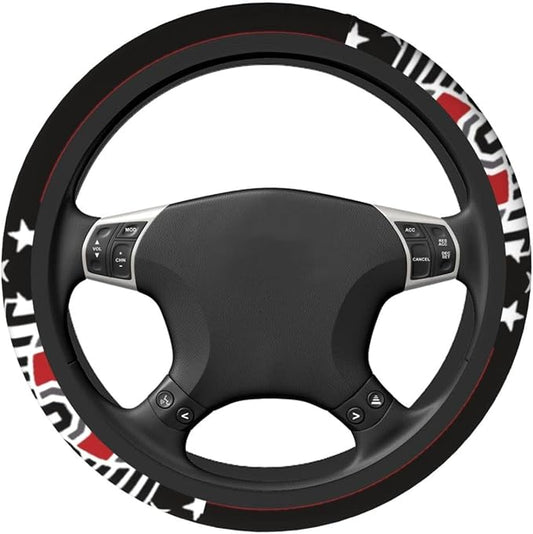 The Universal Elastic Steering Wheel Protective Cover Ohio State is Heat-Resistant and Non-Slip Suitable for Most Vehicles