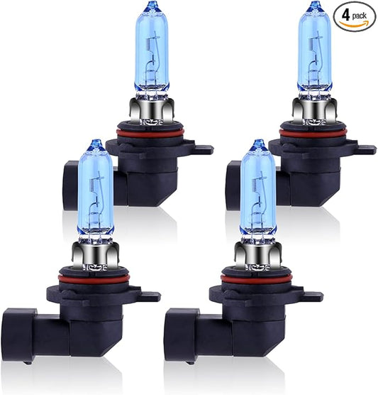 NEWBROWN 9012 Hir2 Headlight Bulb HIR2 Halogen Headlight Bulb 5000K Super White Light Long Life Replacement PX22D 12V/55W (9012/HIR2, 4 Pack)