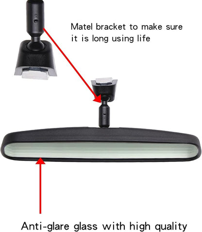 10" Universal Interior Mirror Kit, 2024 Upgraded Anti-Glare Rear View Mirror,Wide Angle Night Vision, Compatible with Car, Truck, SUV for Toyota Honda Ford Nissan Jeep