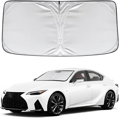 KAYZT Windshield Sun Shade for 2021-2026 Le-xus IS300 IS350 IS500 IS250 IS200t Foldable Sunshade Front Window Custom Fit Car Accessories