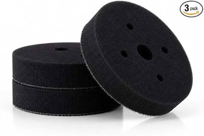 Classic Motoring 3" Finishing Foam Pads (3-Pack) – Final Finish & Gloss Enhancement – Fits 3" Backing Plate