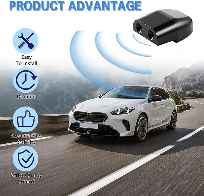 2 Pack Deer Whistles, Animal Warning Devices for Car with Rubber Pads, Deer Whistles Devices Animal Alert, Deer Whistles Warning Device for Car and Trucks Motocycles