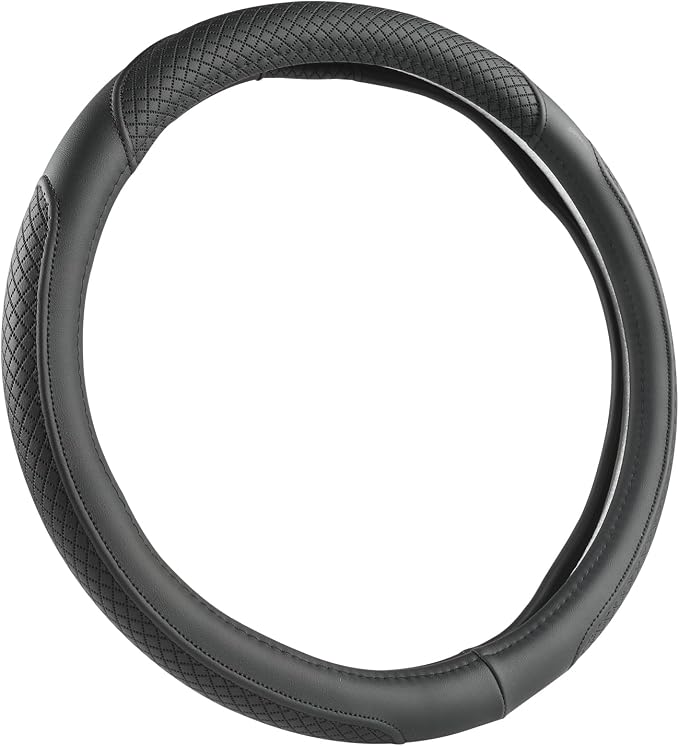 West Llama Customized Auto Car Steering Wheel Cover for Honda Accord Civic CR-V HR-V Pilot Fit Passport Odyssey 14.5-15inch(Black-Standard Size)