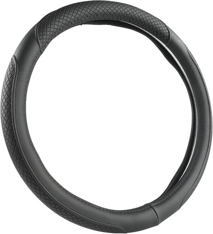 West Llama Customized Auto Car Steering Wheel Cover for Honda Accord Civic CR-V HR-V Pilot Fit Passport Odyssey 14.5-15inch(Black-Standard Size)