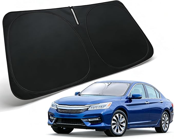 Windshield Sun Shade for Honda Accord 2013-2017 Accessories, Car Front Window Sun Visor & Heat Shield | 240T Sunshade Protection Blocks UV Rays Keep Your Car Cooler
