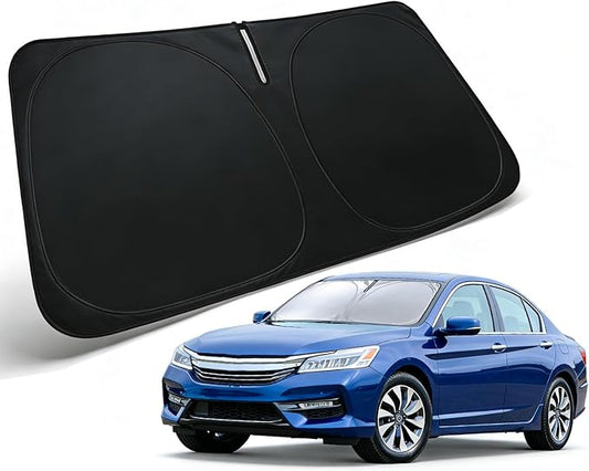 Windshield Sun Shade for Honda Accord 2013-2017 Accessories, Car Front Window Sun Visor & Heat Shield | 240T Sunshade Protection Blocks UV Rays Keep Your Car Cooler