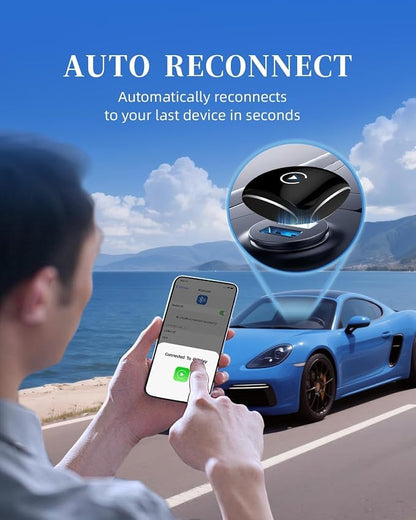 Wireless CarPlay Adapter for iPhone ＆ Android,2025 Update, Plug and Play, Small Size,Fast and Stable Connection Wireless Adapter for CarPlay