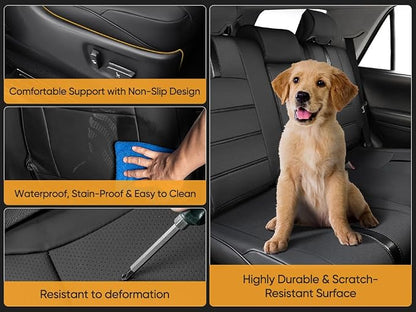 Seat Covers for Toyota 4Runner 2011-2024, (5 Seats Only) (Not Fit 7 Seats)Full Set Full Coverage Waterproof Leather Covers for 2012 2013 2014 2015 2016 2017 2018 2019 2020 2021 2022 2023 Accessories