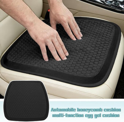 Car Seat Cushion, Comfortable Non-Slip Breathable Vehicle Front Seat Bottom Protector Pad, Automotive Interior Driving Chair Mat Cover, Universal for SUV RV Truck (Black)