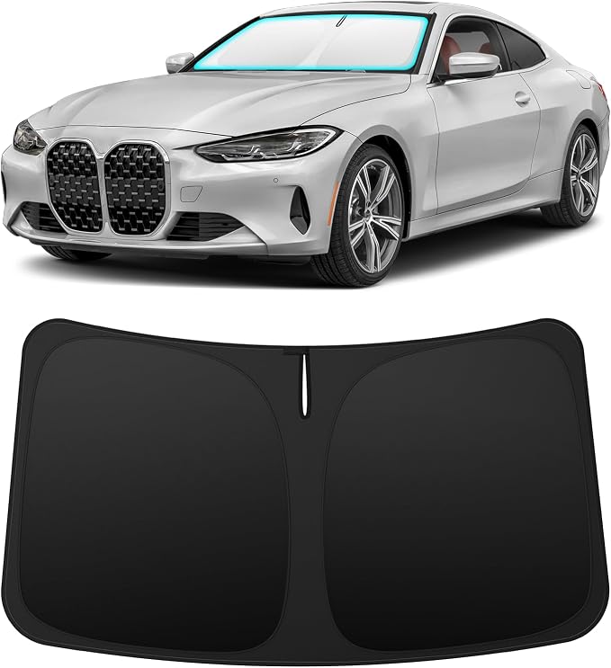 INSAUTO Custom Fit Windshield Sun Shade Accessories for BMW 4 Series 2021-2026 (430i/M440i/M4), Foldable Front Window Sunshade, UV & Heat Reflector, Keeps Interior Cool, Includes Storage Bag