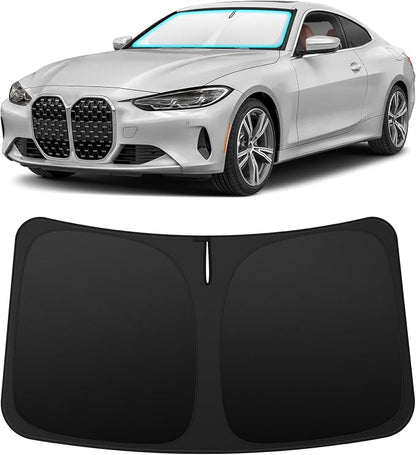 INSAUTO Custom Fit Windshield Sun Shade Accessories for BMW 4 Series 2021-2026 (430i/M440i/M4), Foldable Front Window Sunshade, UV & Heat Reflector, Keeps Interior Cool, Includes Storage Bag