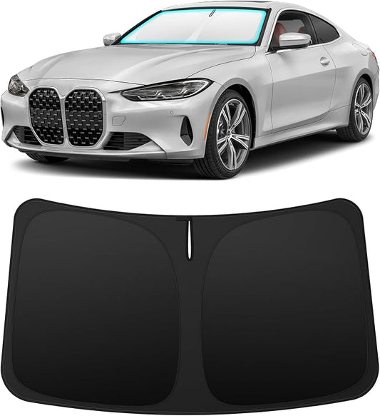 INSAUTO Custom Fit Windshield Sun Shade Accessories for BMW 4 Series 2021-2026 (430i/M440i/M4), Foldable Front Window Sunshade, UV & Heat Reflector, Keeps Interior Cool, Includes Storage Bag