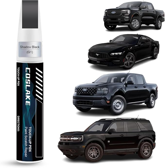 Car Touch Up Paint(Shadow Black(G1)) for Ford, Car Paint Scratch Repair Kit, Quick & Easy Solution to Repair, 2 in 1 Scratch Remover Pen with 2PCS Disposable Micro Applicators