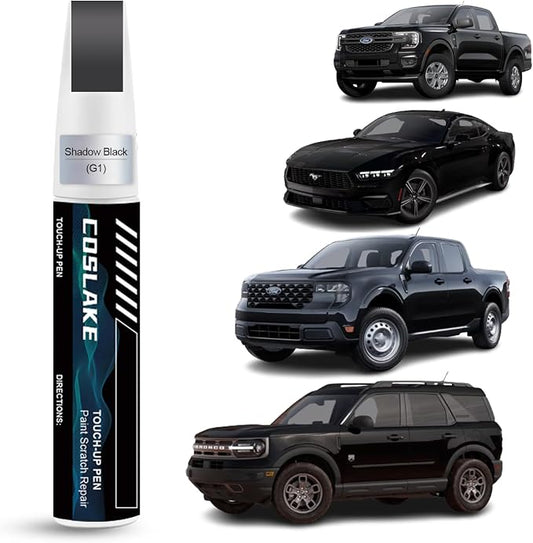 Car Touch Up Paint(Shadow Black(G1)) for Ford, Car Paint Scratch Repair Kit, Quick & Easy Solution to Repair, 2 in 1 Scratch Remover Pen with 2PCS Disposable Micro Applicators