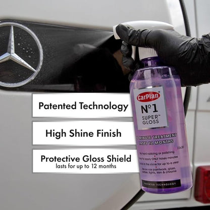 CarPlan No1 Super Gloss, 10 min to Apply Lasts 12 Months, 21 Fl Oz