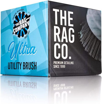 The Rag Company - Ultra Utility Brush - Car Wash Brush - Soft Nylon Bristles Perfect as an Interior, Wheel, or Tire Rim Cleaner - Sturdy and Effective Grip for All Detailing Purposes