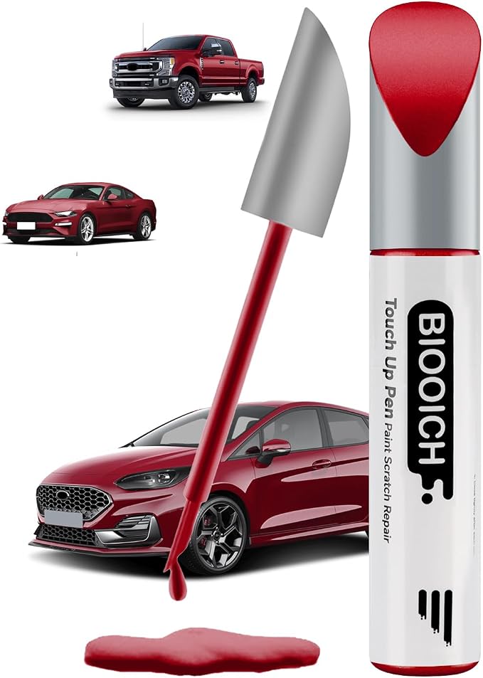 Touch Up Paint Pen Exact Color Match Car Chip and Scratch Repair (for Ford, Ruby Red Metallic Tricoat(RR))