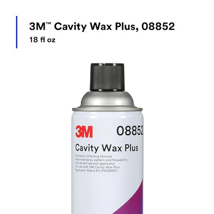 3M Cavity Wax Plus Aerosol Spray, 08852, 18 fl oz, Self-Healing, Corrosion Protection, Non-Hardening, Chipping, Peeling, Cracking