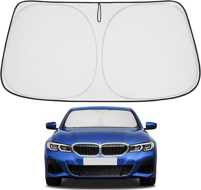 Proadsy 2026 Upgrade Front Windshield Sun Shade Foldable Sunshade Protector Custom Fit 2019-2025 BMW 3-Series 3 Series 330i Luxury, Sport Line, M Sport, M340i Sedan Accessories