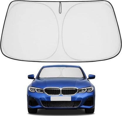 Proadsy 2026 Upgrade Front Windshield Sun Shade Foldable Sunshade Protector Custom Fit 2019-2025 BMW 3-Series 3 Series 330i Luxury, Sport Line, M Sport, M340i Sedan Accessories