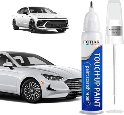 Hyper White (WC9) Touch up Paint for Hyundai-Exact Match Scratch Repair Kit 2-In-1 Premium Car Paint Pen for Chips & Nicks