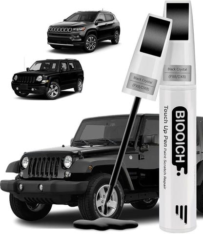 Touch Up Paint Pen Exact Color Match Car Chip and Scratch Repair (for Jeep, Black Crystal(PX8/DX8))