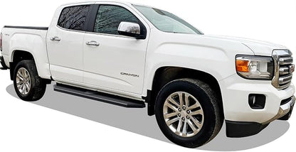 APS Black Stainless Steel Running Boards Style Compatible with Chevy Colorado GMC Canyon 2015-2026 Crew Cab (Side Steps Side Bars) 6in Wide